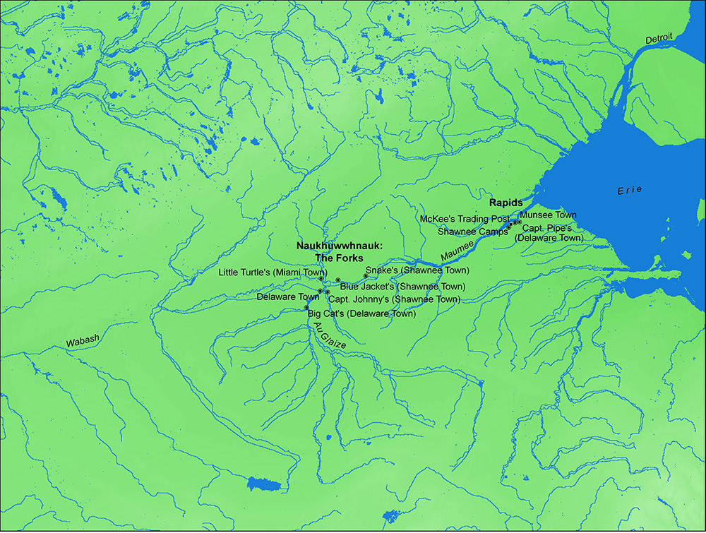 Aupaumut's Travels, Inset Map